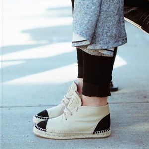 Chanel high top espadrilles